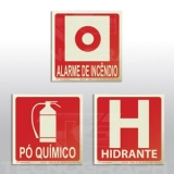 placas fotoluminescentes de sinalização preço Araçatuba