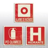 placas fotoluminescentes hidrante Votuporanga